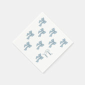 Jongen Baby shower uitnodiging met een boog Servet (Hoek)