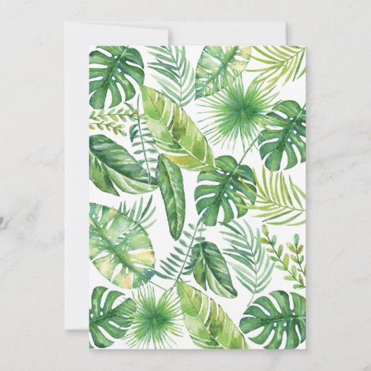 Jongen Baby shower Uitnodiging, Oerwoud Baby showe Kaart (Achterkant)