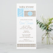 Jongen Baby shower Uitnodiging - Trendy (Staand voorkant)