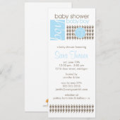 Jongen Baby shower Uitnodiging - Trendy (Voorkant / Achterkant)
