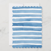 Jongen baby shower. Uitnodiging voor een blauw ank (Achterkant)