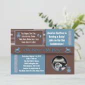 Jongen baby Shower-uitnodigingen Kaart (Staand voorkant)