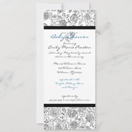 Jongen baby Shower-uitnodigingen Kaart (Voorkant)