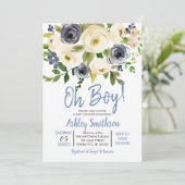 Jongen baby Shower-uitvindingen, oh jongen Kaart (Staand voorkant)