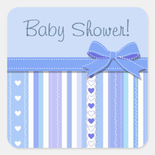 Jongen Baby shower Vierkante Sticker
