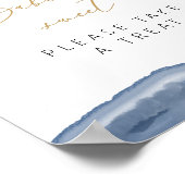 Jongen Baby shower voor het teken, baby's zijn een Poster (Hoek)