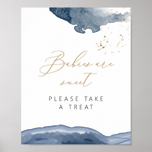 Jongen Baby shower voor het teken, baby's zijn een Poster (Voorkant)