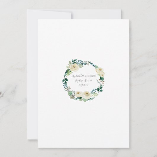 Jongen Baby shower Waterverf Blauwe roze Floral Kaart (Achterkant)