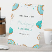 Jongen Baby Sprinkle Baby shower Welkomstbord Reclamebord Met Voetstuk (Insitu)