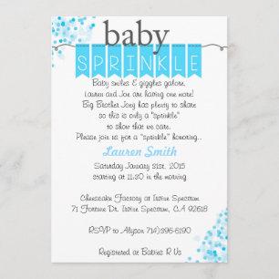 Jongen Baby Sprinkle-uitvindingen - Blauwe Baby Kaart