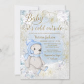 Jongen Baby zijn koude buitenste uitnodiging tot B (Voorkant)