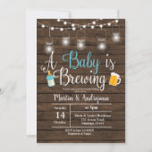 Jongen BabyQ-uitnodiging Coed BBQ-Baby nodigt Kaart (Voorkant)