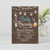 Jongen BabyQ-uitnodiging Coed BBQ-Baby nodigt Kaart (Staand voorkant)