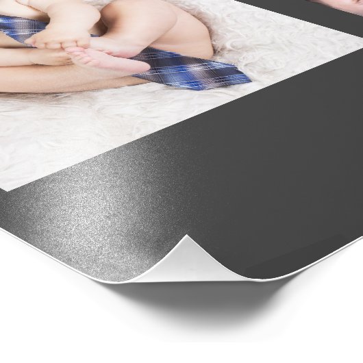 Jongen baby's eerste jaar Foto Collage Keepomwille Afdruk (Hoek)