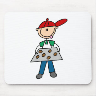 Jongen bakt koekjes muismat