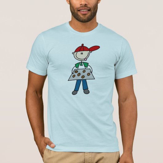 Jongen bakt koekjes shirt (Voorkant)