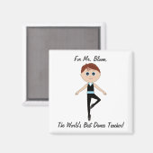 Jongen balletdanser: Dank je wel, dansdocent Magneet (Voorkant / Achterkant)