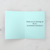 Jongen-balletdanser: Dankjewel, leraar Bedankkaart (Binnen)