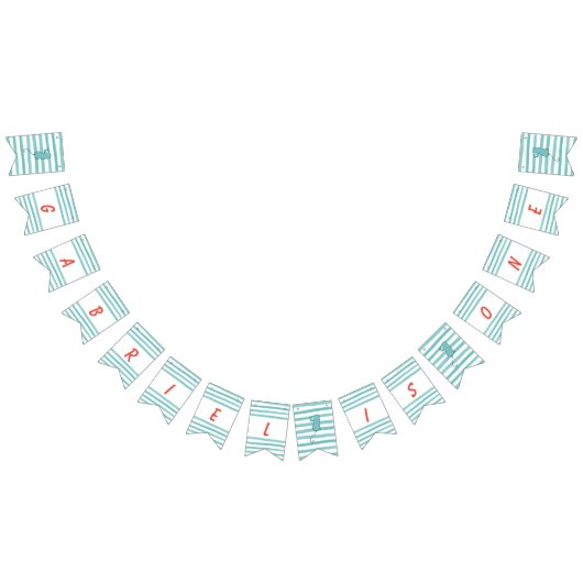 Jongen ballon die de eerste verjaardag van de bann vlaggetjes (Alle)