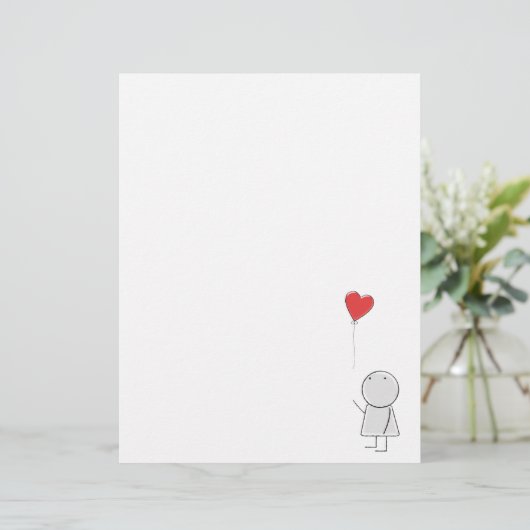 Jongen & ballon Letterhead (Staand voorkant)