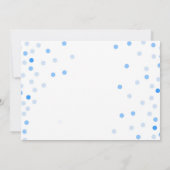 Jongen Ballons Confetti Blue Cute 1st Birthday Par Kaart (Achterkant)