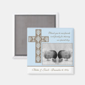 Jongen Baptism/Christening Favor - Foto Magnet (Voorkant / Achterkant)