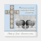 Jongen Baptism/Christening Favor - Foto Magnet (Voorkant)