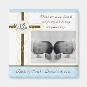 Jongen Baptism/Christening Favor - Foto Magnet (Voorkant)