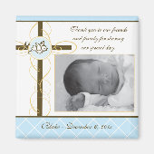 Jongen Baptism/Christening Favor - Foto Magnet (Voorkant)