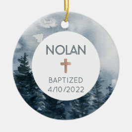 Jongen baptisme Faith Date Christelijk Ornament