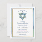 Jongen Bar Mitzvah uitgenodigd; Star of David, Gol Kaart (Voorkant)
