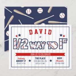 Jongen Baseball Uitnodiging 1/2