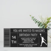 Jongen Basketbal Verjaardagsfeestje Schoenendoos L Kaart (Staand voorkant)