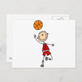 Jongen Basketball Player Tshirts en Gifts Briefkaart (Voorkant / Achterkant)