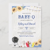 Jongen BBQ Baby Shower Kaart (Voorkant)