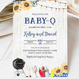 Jongen BBQ Baby Shower Kaart