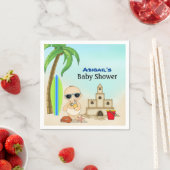 Jongen Beach Baby Sandcastle in SurfboardBaby show Servet (Insitu)