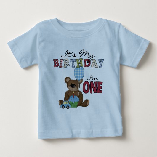 Jongen Beer 1e Verjaardag Tshirts en geschenken (Voorkant)