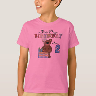 Jongen Beer 2e Verjaardag T-shirts en geschenken