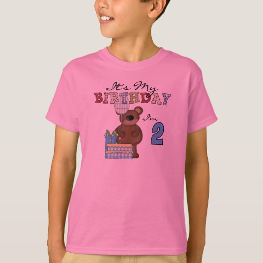 Jongen Beer 2e Verjaardag T-shirts en geschenken (Voorkant)