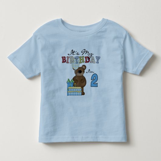 Jongen Beer 2e Verjaardag T-shirts en geschenken (Voorkant)