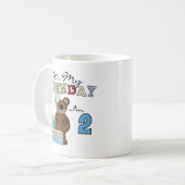 Jongen Beer 2e Verjaardag T-shirts en geschenken Koffiemok (Voorkant links)