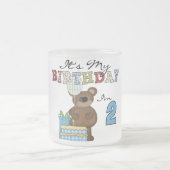 Jongen Beer 2e Verjaardag T-shirts en geschenken Matglas Koffiemok (Center)