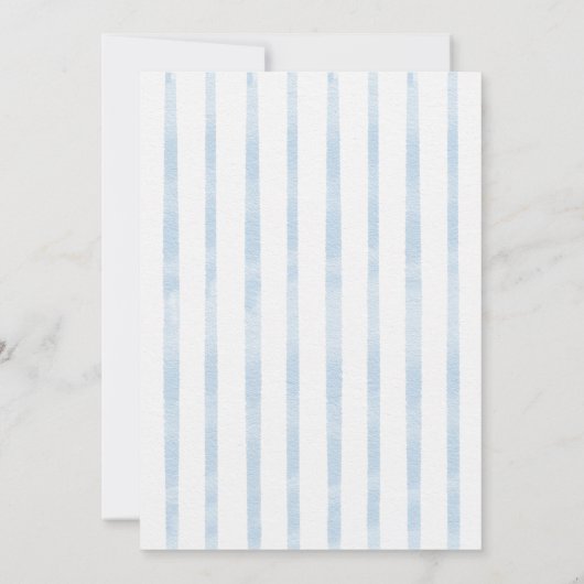 Jongen Beer Baby shower Uitnodiging - Blauw (Achterkant)