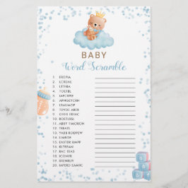 Jongen Beer Blue Baby Word Scramble Shower Game