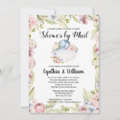 Jongen Beer Elegant Floral Greenery Shower by Mail Kaart (Voorkant)