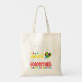 Jongen, bel, godmoeder, autisme, bewustzijn, tote bag (Achterkant)