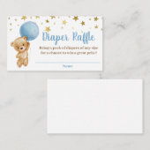 Jongen Beren ballonnen luidere Raffle Card Informatiekaartje (Voorkant / Achterkant)