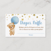 Jongen Beren ballonnen luidere Raffle Card Informatiekaartje (Voorkant)
