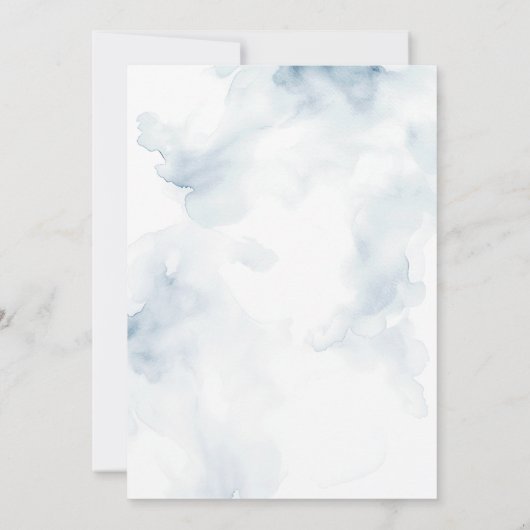 Jongen biddend eerste heilige communie marine blau kaart (Achterkant)